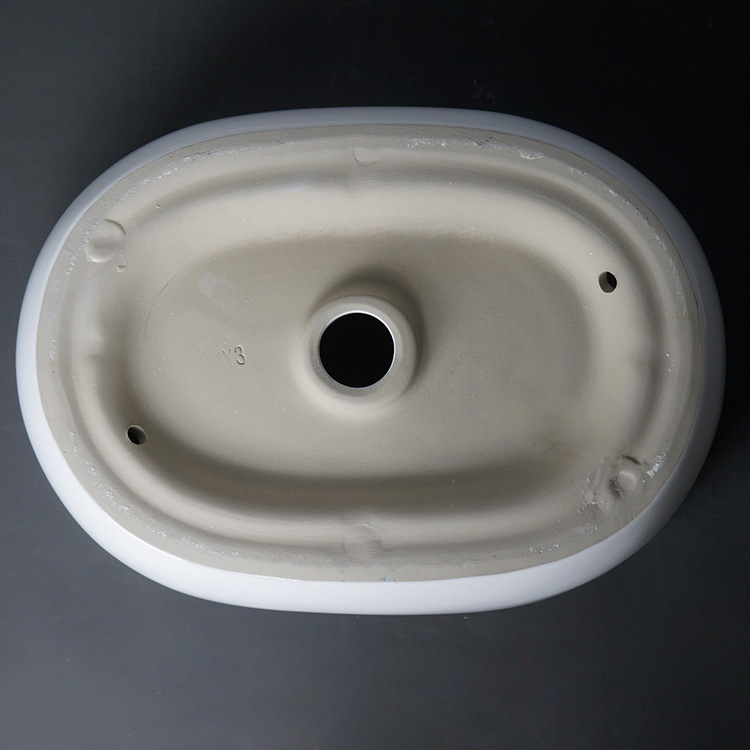 Современный овальный керамический умывальник над раковиной для ванной комнаты