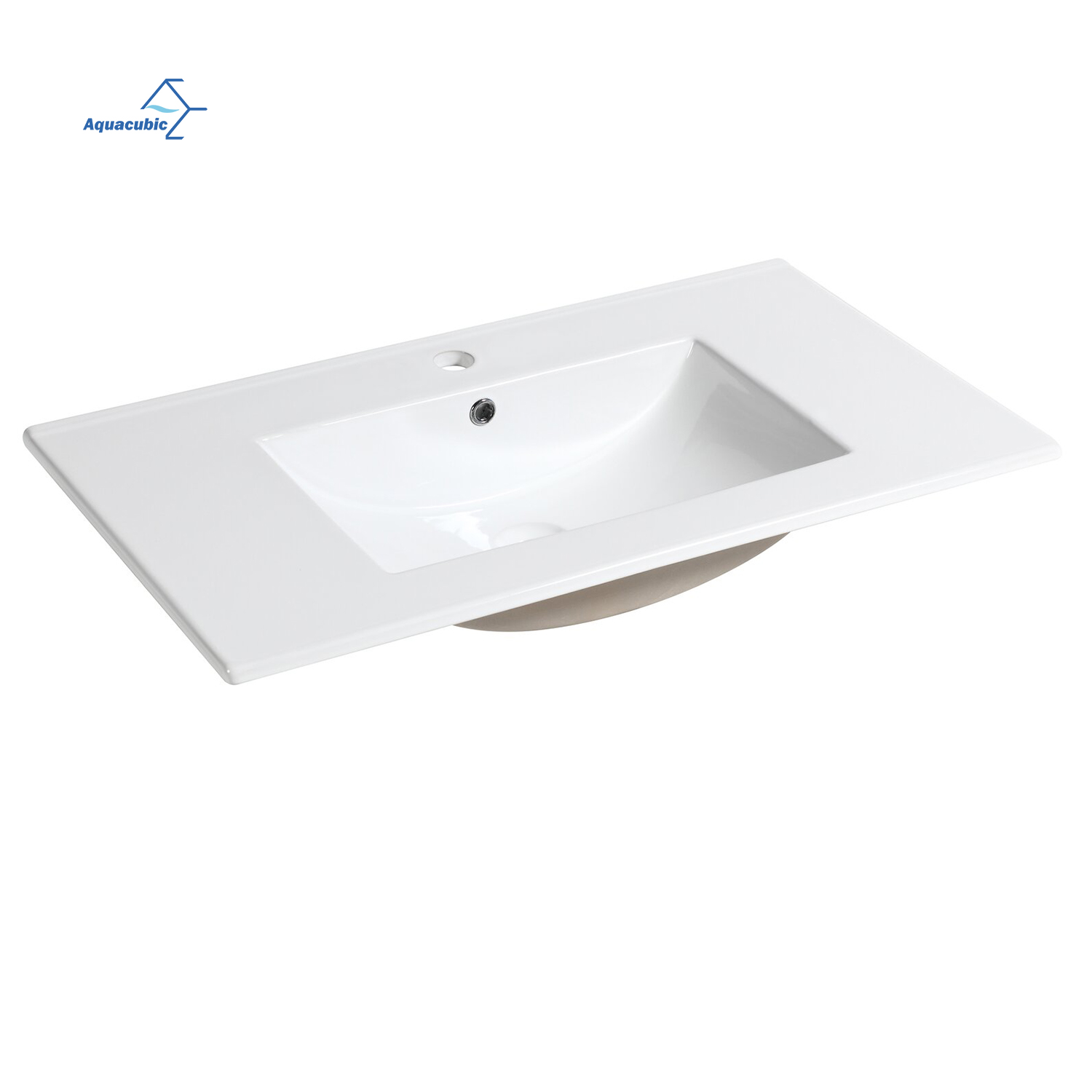 Современная 40-дюймовая столешница для шкафа, прямоугольная раковина для мытья рук, керамическая раковина для ванной комнаты