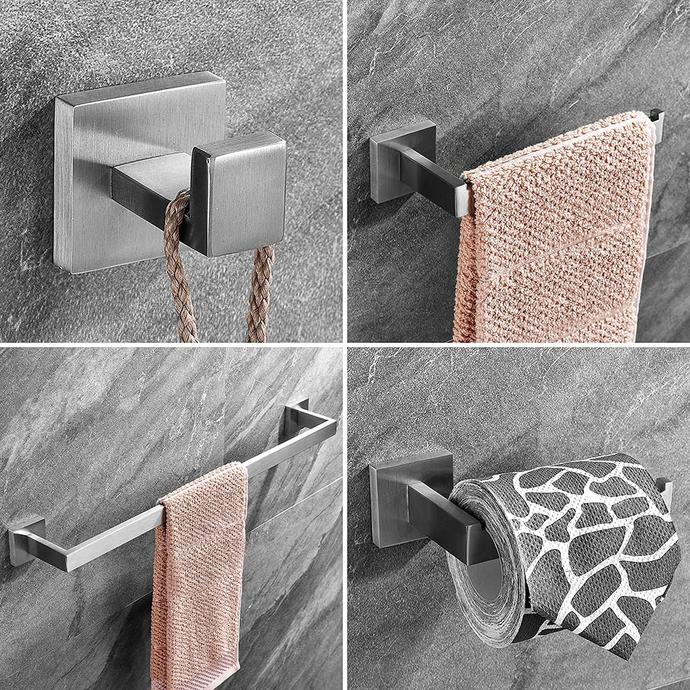 Aquacubic, высококачественная нержавеющая сталь SUS304, матовый никель, набор из 4 предметов для ванной комнаты