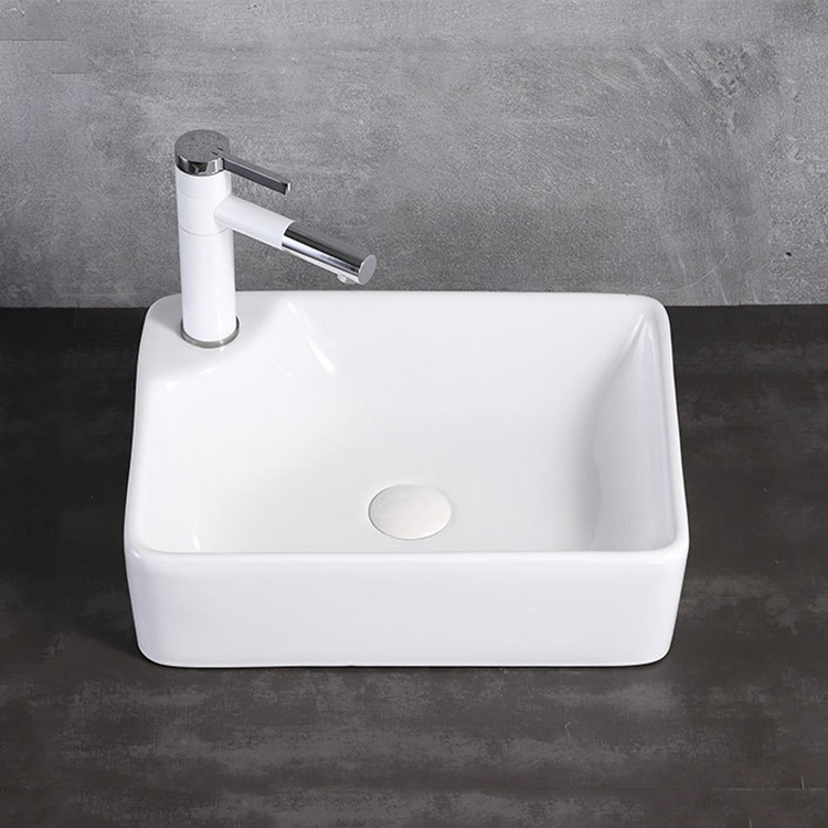 Изготовленный на заказ прямоугольный белый глазурованный цветной столешницы, раковина для ванной комнаты, раковина