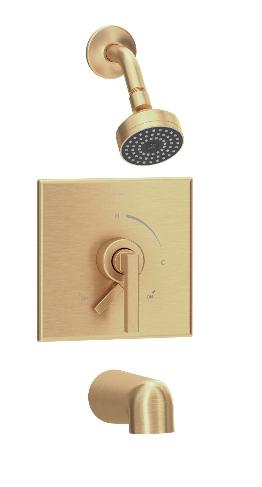 Aquacubic Матовое золото Настенная комплектная душевая система Ванна и смеситель для душа