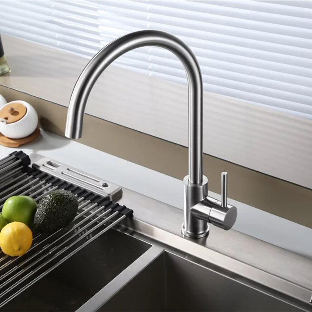 Лидер продаж, кухонный смеситель из нержавеющей стали 304 с одной ручкой Robinet de Kitchen Grifo de la cocina