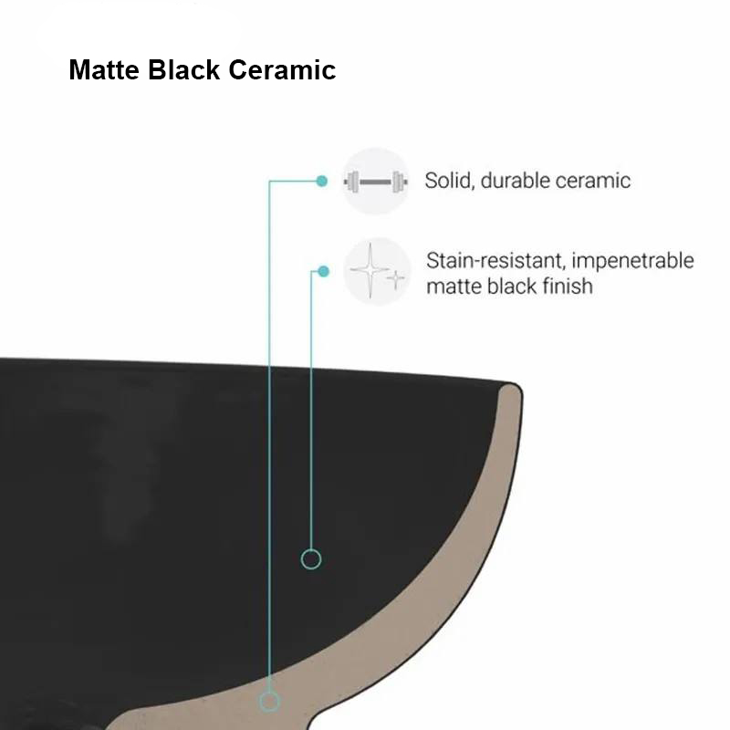 Высококачественная матовая черная керамическая столешница, керамический туалетный столик, раковины для ванной комнаты