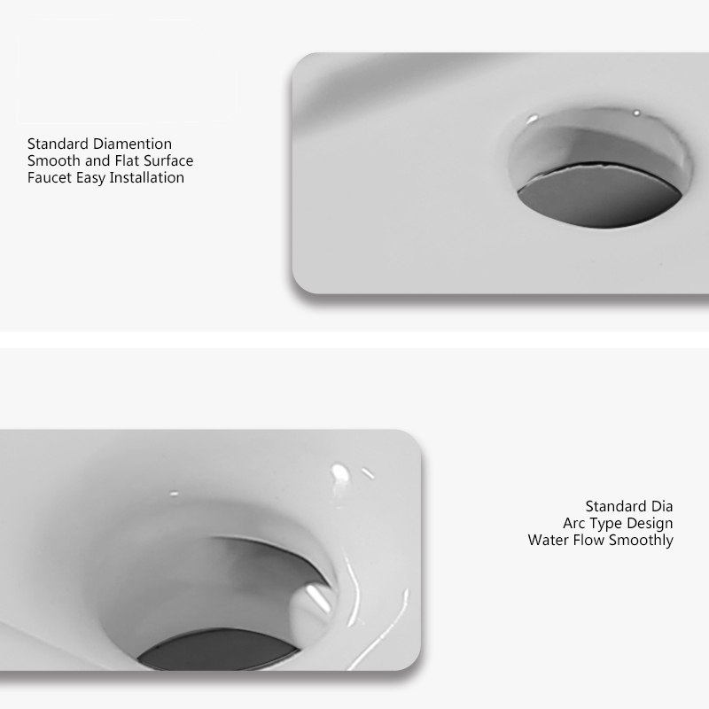 Встраиваемая прямоугольная раковина для ванной комнаты Aquacubic с двойной чашей и столешницей белого цвета