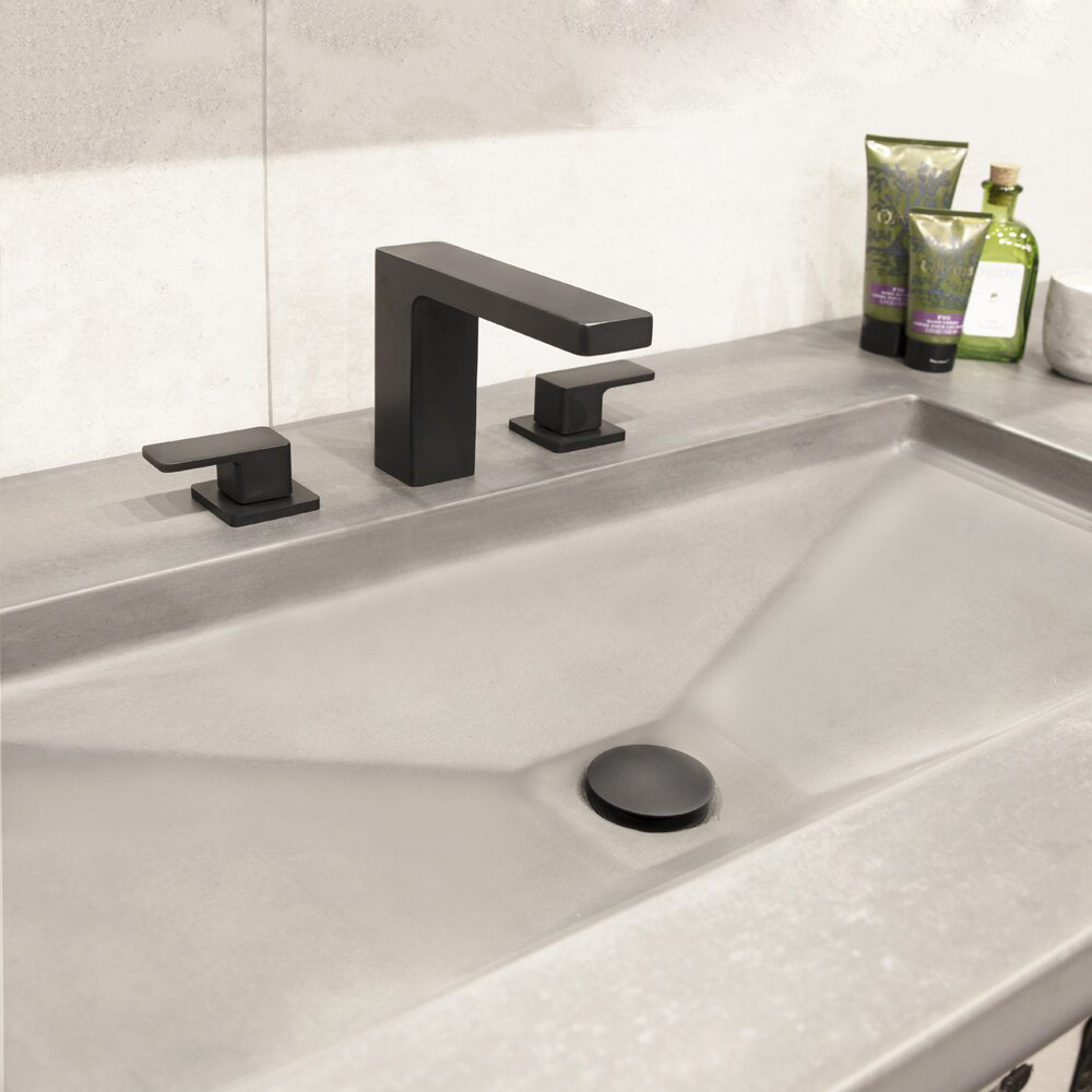 CUPC Faucet Factory Роскошный черный латунный широко распространенный смеситель для ванной комнаты 8 дюймов с двойными ручками для раковины в ванной комнате