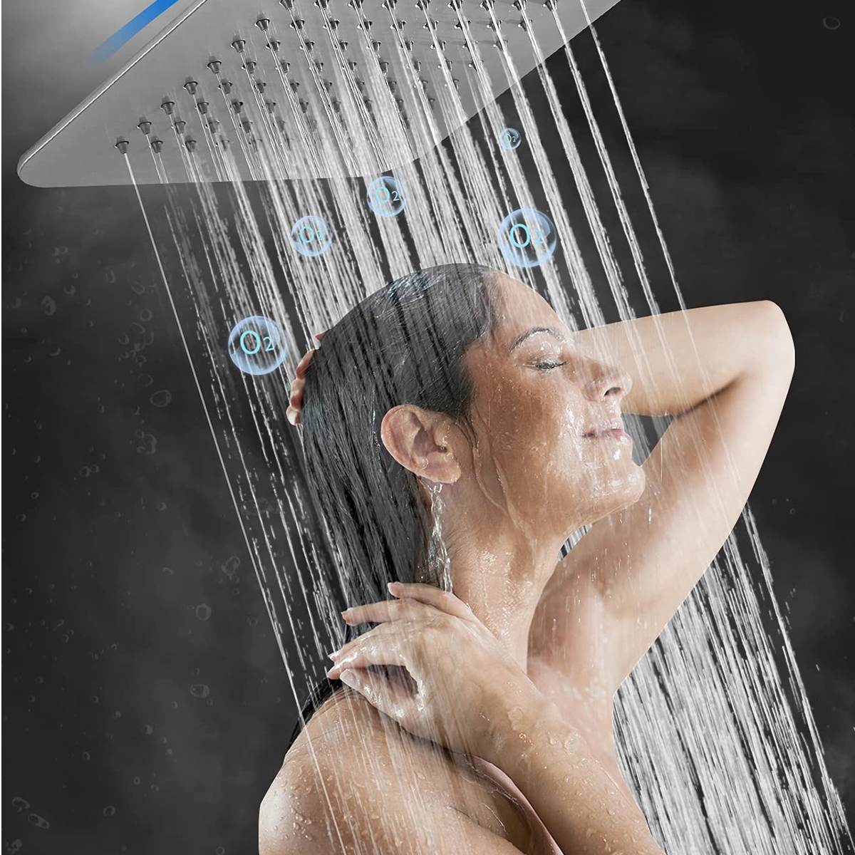 Aquacubic Ванная комната Скрытый полированный хромированный душевой набор Настенная душевая система высокого давления