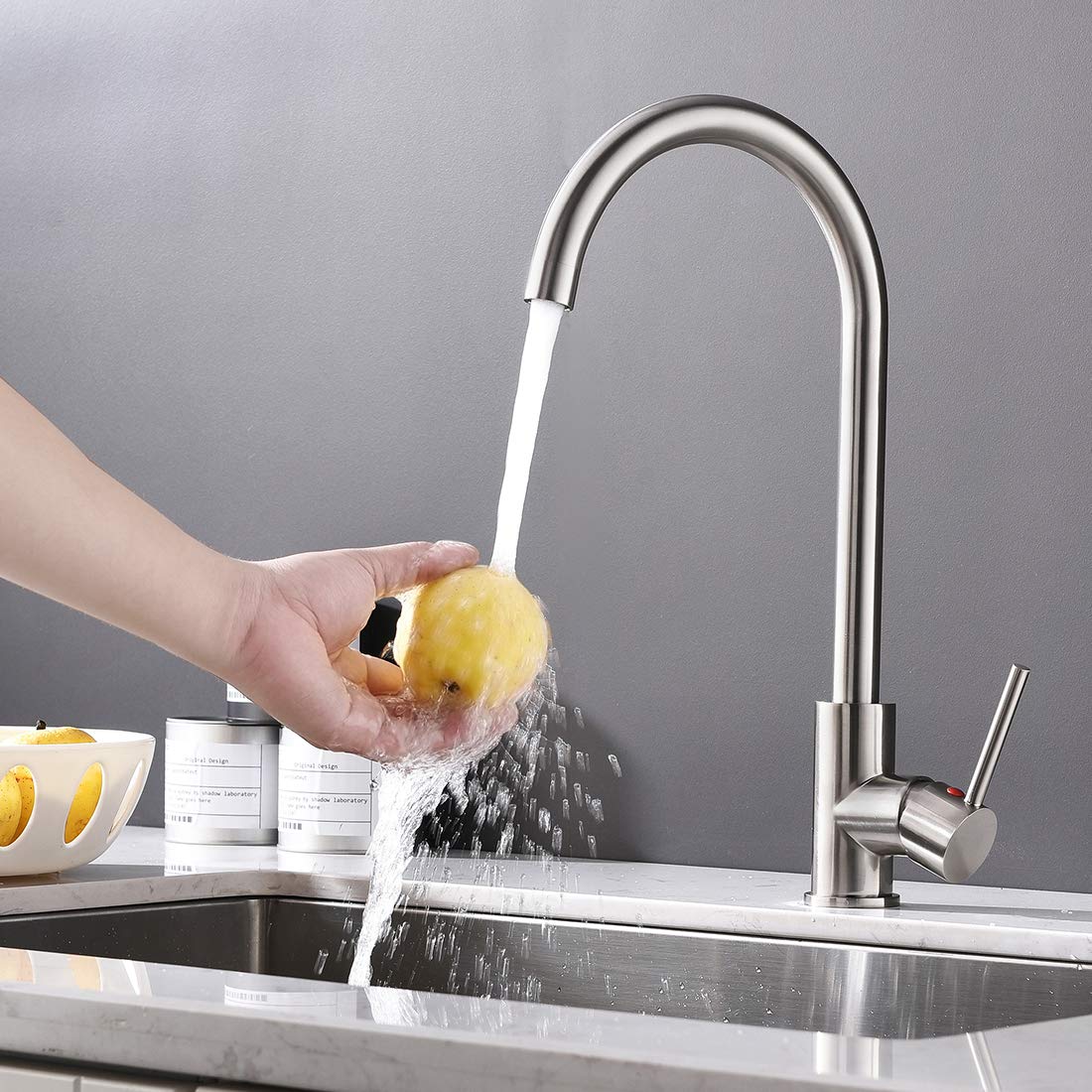 Лидер продаж, кухонный смеситель из нержавеющей стали 304 с одной ручкой Robinet de Kitchen Grifo de la cocina