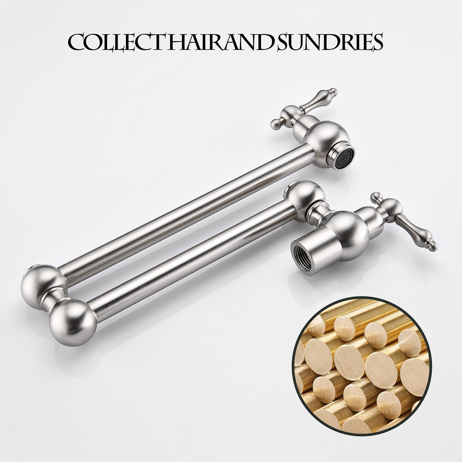 Aquacubic Faucet Традиционный смеситель для наполнения кастрюль из нержавеющей стали Матовый никель, наполнитель для кастрюль Delta, наполнитель для кастрюль в фермерском доме Настенное крепление, наполнитель для кастрюль, латунная конструкция